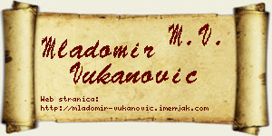 Mladomir Vukanović vizit kartica